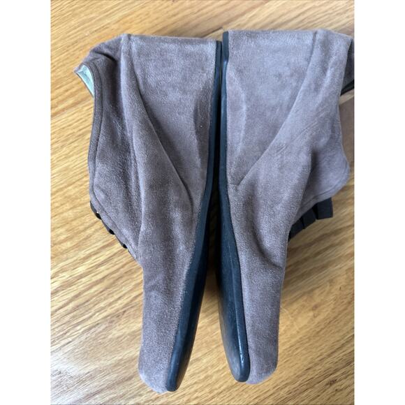 Thierry Rabotin Wedge Brown Leather Suede Round Toe Straps Shoes Size EU38/US7.5 - Picture 4 of 11